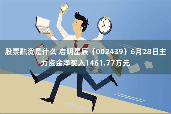 股票融资是什么 启明星辰（002439）6月28日主力资