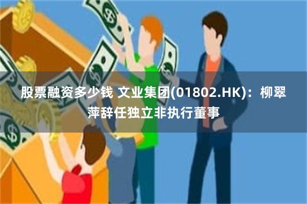 股票融资多少钱 文业集团(01802.HK)：柳翠萍辞任独立非执行董事