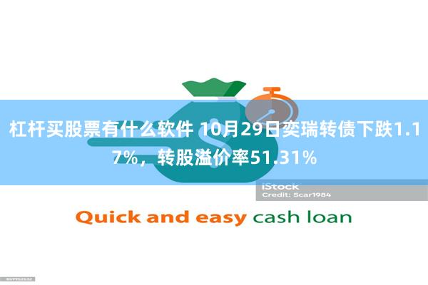 杠杆买股票有什么软件 10月29日奕瑞转债下跌1.17%，转股溢价率51.31%